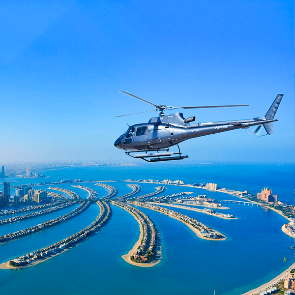 جولة النخلة 17 دقيقة بالهليكوبتر في دبي
