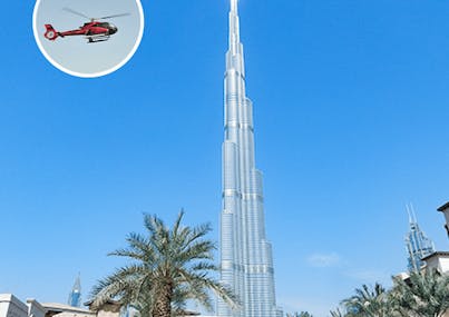 12 Mins Helicopter Tour & Burj Khalifa