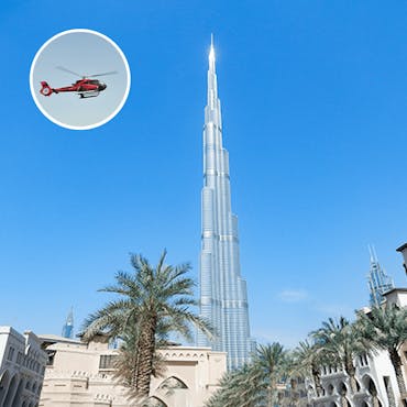 12 Mins Helicopter Tour & Burj Khalifa