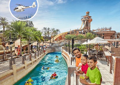 12 Mins Helicopter Tour & Wild Wadi Waterpark