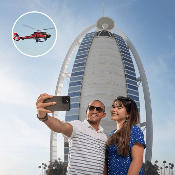 12 Minutes Helicopter Tour & Inside The Burj Al-Arab Tour